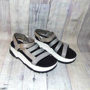 TEVA Zamora Gray 2" Platform Sandals Womens Size 10